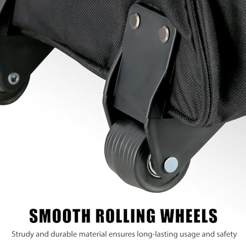 EASTROCK Drum Hardware Bag with Wheels Drum Stand Accessory Bag,Black - color: black, size: with Wheels