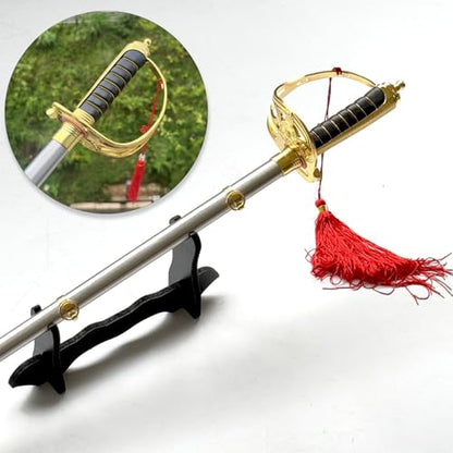 37.8" Stainless Steel Eagle Head Straight Ceremonial Sword,European Honor Guard Parade Sword,Unsharpened Drill Saber - style: B