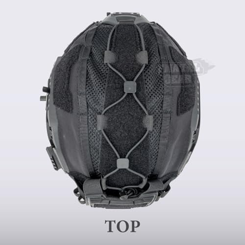 FMATAL GEAR Multifunctional Tactical Helmet Cover for Maritime Helmets, Compatible with Airsoft, Paintball, and Cosplay - color: BK