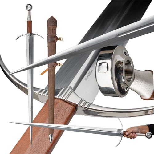 Medieval 45inch Longsword Type Xva Handmade 65mn Spring Steel Hand-and-a-Half with Scabbard