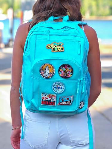 HEDi HEDiGEAR Backpack EXPLORER (Sea Foam) – Large 34L Backpack with Hook & Loop Panels for Patches, Durable 1000 D Nylon and Multiple Pocket Storage for Hiking, Work & Travel