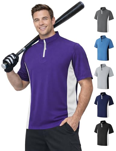 Men’s Cage Jacket Baseball Windbreaker Lightweight Batting Practice Pullover for Training Water-Resistant Jacket - color: Purple, size: Small