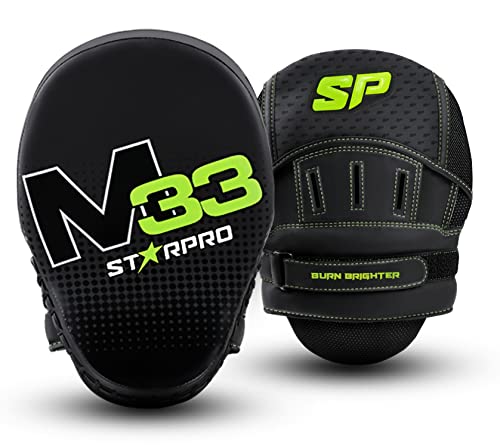 Starpro Curved Boxing Mitts - Punch Mitts Training Hand Pads for Men Women with Secure Hook & Loop MMA Muay Thai