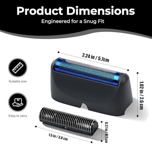 2-Pack Replacement Head Foil for BaBylissPRO UV Single Foil shaver - color: Single-Black