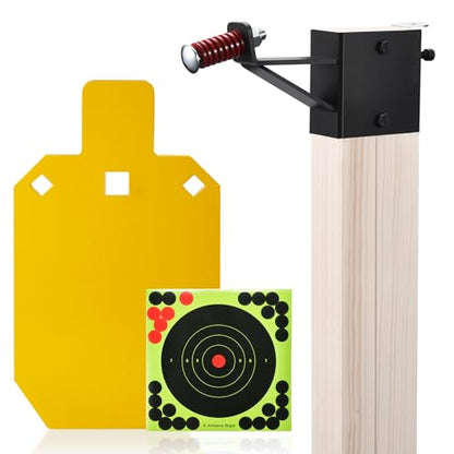 GADFISH AR500 Steel Targets for Shooting with T Post Target Hanger, 1/2 Inch Thick Steel Target, 2 Mounting Options, Neon Yellow Color - color: 7" x 12"