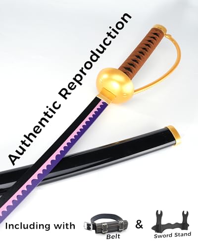 Cold Blade Katana Sword - 41 inches Katana Replica with Holster Belt and Display Stand - Sword with Authentic Design - color: M-gol·d·roger