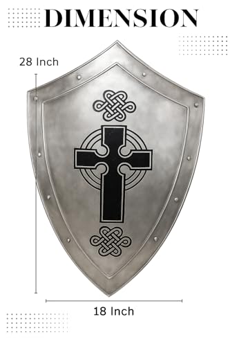 PIRU Medieval Knight Shield All Metal Handcrafted Medieval Armour Shield Gift
