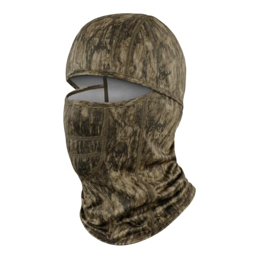 Lightweight Hunting Balaclava Camo Face Mask with Mesh Panel - color: Bark Ridge