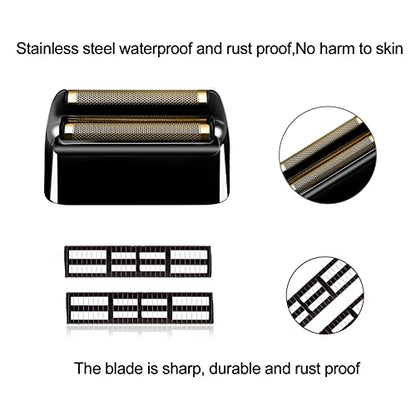 Replacement Heads Foil & Cutters Compatible with BaBylissPRO FXFS2 Shaver - color: 3 black