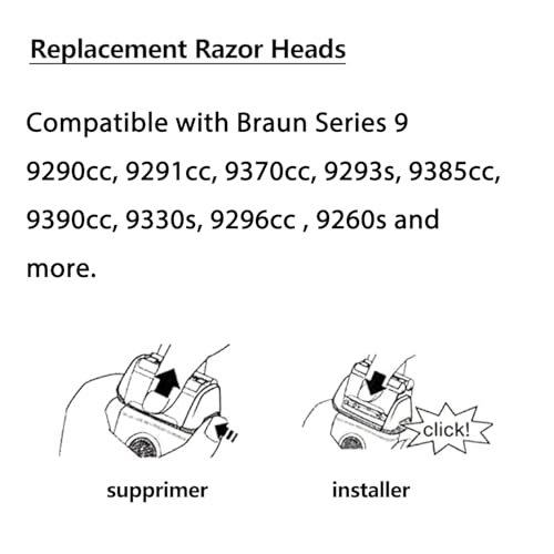 94M Replacement Head Compatible with Braun Series 9 Pro Electric Shaver - size: 94M-1pack