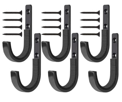 HEKAGURA Metal Gun Rack Storage Rifles Shotgun Hooks Wall Mount Hangers for Any Rifles Shotguns Archery Bow with Soft Padding and Heavy Duty Steel… - color: 6Pack Black
