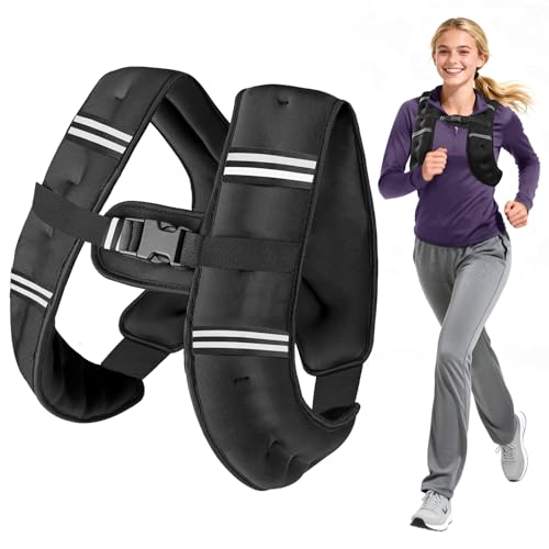 Wolliwa 6lb/8lb/12lb/16lb/20Lb Weighted Vest Woman Men - color: Black, size: 8 Lbs