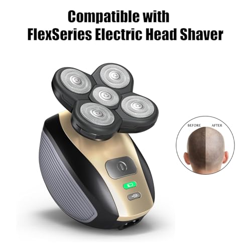 5 Head Shaver Replacement Blades Compatible with Freedom Head Shaver Kit - color: Black