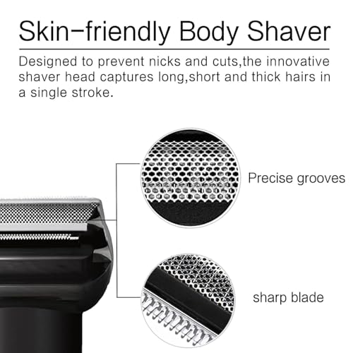 BG2000 Replacement Heads Compatible with Philips Norelco Bodygroom 7000 - color: Black（2pack）