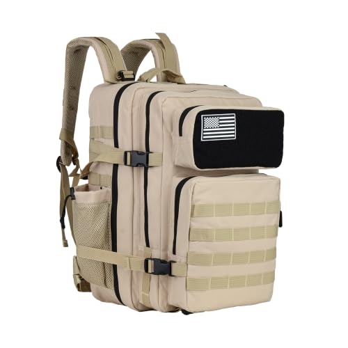 gracedon Tactical Backpack - Military Molle Bag 3 Days Pack for men and Women Large Assault Rucksack 25-45L (25L-light card) - color: 25l-light Card