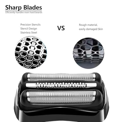 2 Pack 21B Blade for Braun Series 3&for Braun s3 Replacement Head