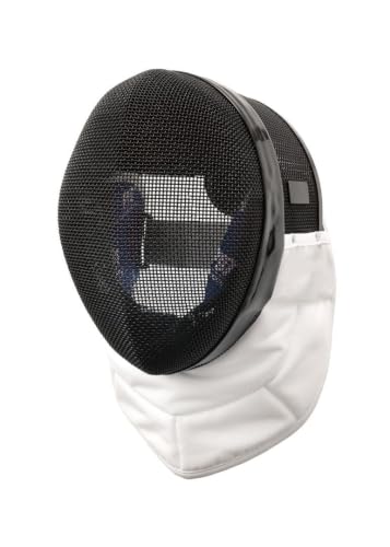 PBT FIE 1600N Black Épée Mask – Competition Fencing Mask with INOX Mesh & Polyester Bib - size: No:1