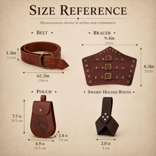 Renaissance Belt Pouch, Viking Bracer & Sword Sheath, Sword Holder Belt