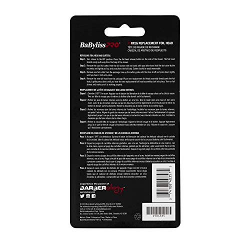 BaBylissPRO Replacment Foil and Cutter for MetalFX Double Foil Shavers - color: Gold