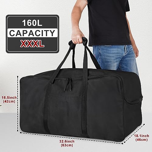 160L Extra Large Travel Duffle Bag - Heavy Duty Sports Gym Equipment Bag