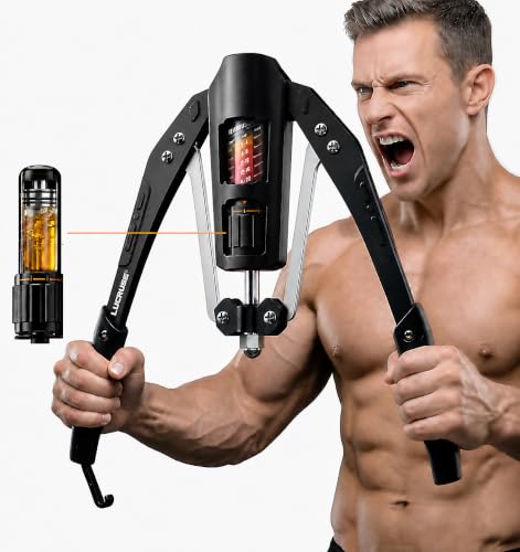 Twister Arm Trainer, 22-440 lbs Adjustable Hydraulic Arm Exerciser, Chest Expander for Arm Chest Shoulder Back Workouts, Foldable Home Gym Strength Training Equipment - color: FullBlack