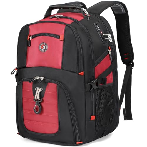 SHRRADOO Large Travel Laptop Backpack for Women, Work College Backpacks - color: Red
