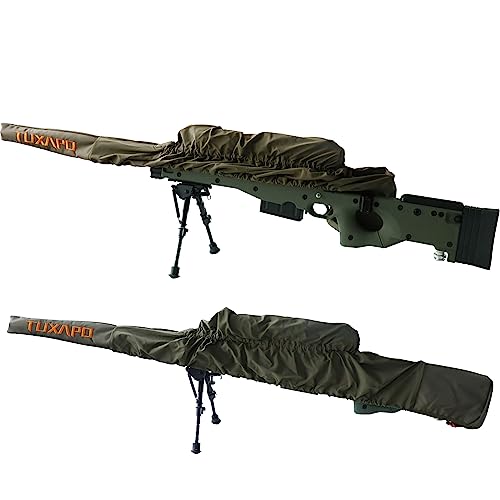 Fast Rifle Case Gun Cover for Hunting Range Shooting - 42.5" to 58" - color: Green