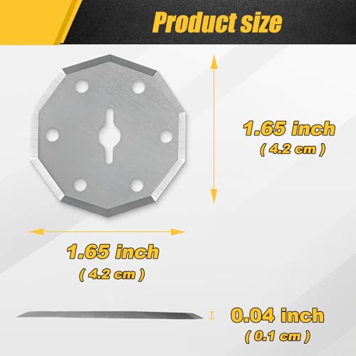 2 Pack Replacement Rotary Blades Fit for SnapFresh 4V Electric Scissor, Fanttik C8 Nano 3.7V Cordless Electric Scissor,Power Rotary Cutter Blades for Cloth, Cardboard, Leather, Carpet