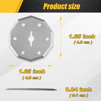 2 Pack Replacement Rotary Blades Fit for SnapFresh 4V Electric Scissor, Fanttik C8 Nano 3.7V Cordless Electric Scissor,Power Rotary Cutter Blades for Cloth, Cardboard, Leather, Carpet