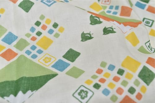 Japanese Gauze Tenugui Towel – 100% Cotton Made in Japan – Quick Dry, Soft & Lightweight Kitchen Tea Towel, Face & Hand Towel for Travel, Gym and Daily Use (1, Chidori Fuji Pattern Green, Medium) - color: Chidori Fuji Pattern Green