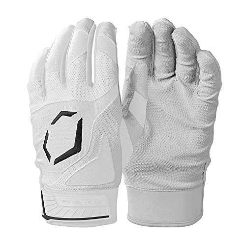 EvoShield SRZ-1™ Batting Gloves - Adult and Youth Sizes - color: White, size: Medium, style: Adult