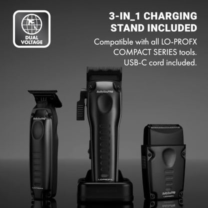 BaBylissPRO High-Performance Compact LO-PROFX Shavers for Men - color: Black, style: Shaver and Base