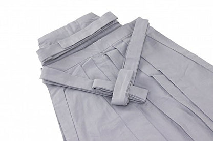 Edoten Japanese Samurai Hakama Uniform - color: Rd-grey, size: Large