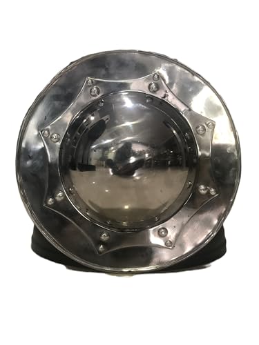 Medieval Archers Combat Buckler Shield Steel, 11 x 11 inches, Round, Target Archery, Shield for Roleplay and Cosplay Armor Shield