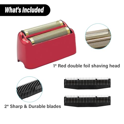 Compatible with BaByliss Pro FX3 Foil Shaver Replacement Head - 1Pack Red - color: Red 1 Pack