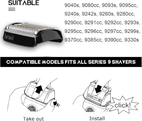 92B Replacement Head for Braun Series 9/S9 Sport Electric Shaver - color: silver-92b