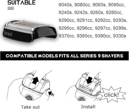 92B Replacement Head for Braun Series 9/S9 Sport Electric Shaver - color: silver-92b