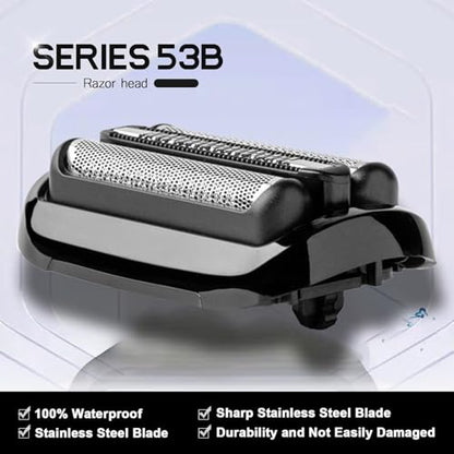 53B Replacement Foil and Cutter for Braun Series 5 & 6 Electric Shaver - color: 53b-2pcs-01