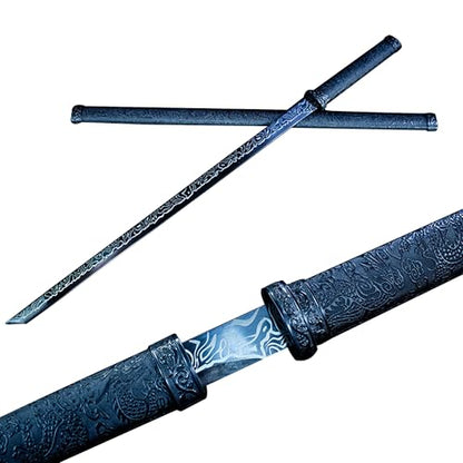 39'' Cosplay Katana Samurai Sword - Unsharpened, Metal Katana Exquisite Crafts, High Carbon Steel, Anime Costume Prop, Birthday Present, Living Room Decoration Ornaments