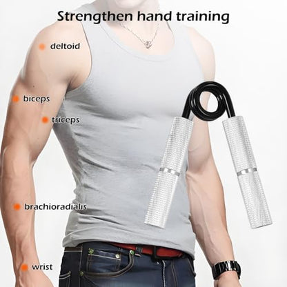 Grip Strength Trainer Set, 50-300LB Grip Strength Trainer, Finger Exerciser, Forearm Strengthener 15-Piece Kit With Hand Forearm strengthener 12 Pack - Hand Grip Strengthener Targeted Strength, Relief & Recovery