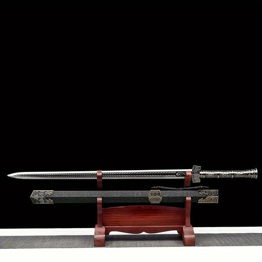 Japanese Samurai Sword, Iaido Katana Carbon Steel Blade Real Sword for Display Decoration and Gift - color: Black Phantom Katana Sword