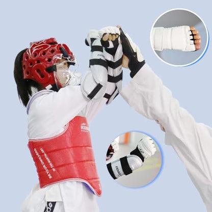 13 pcs Taekwondo Sparring Gear Set Ultimate Protective Gear for Taekwondo Karate Trainer Youth Adult - color: blue, size: 4#