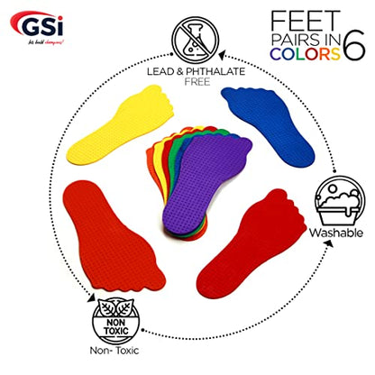 GSi Non-Slip Floor Spot Markers for Sports, Therapy & Classroom - size: 2.⁠ ⁠Feet