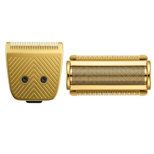 2-In-1Trimmer Blade & Foil Blade Compatible with Manscaped Lawn Mower 5.0 - color: GOLD Trimmer Blade and Foil Blade