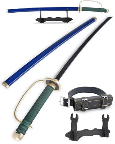 Cold Blade Katana Sword - 41 inches Katana Replica with Holster Belt and Display Stand - Sword with Authentic Design - color: Captain Red Blade Sword