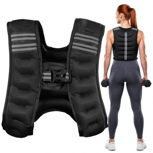 HulkFit Weighted Vest for Women, 6lb 8lb 10lb Weight Vest with Reflective - size: 8 LBS