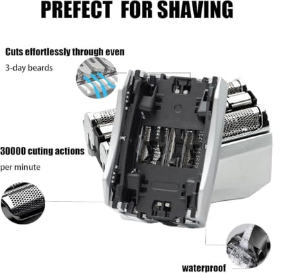 70S S7 Replacement Head for Braun Series 7 Shaver Replacement Head - color: Silver