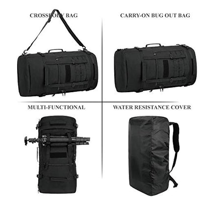 Large Capacity Tactical Backpack Travel Rucksack Bag, Great Outdoor Duffle Bag for Men and Women, 60L