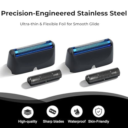 2-Pack Replacement Head Foil for BaBylissPRO UV Single Foil shaver - color: Single-Black