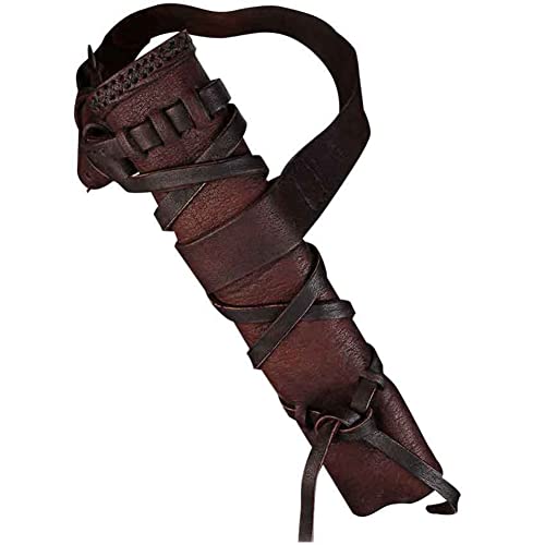 BLESSUME Medieval Knight Belt with Sword Frog Holster Rapier Scabbard Holder 1pc - color: Brown 10